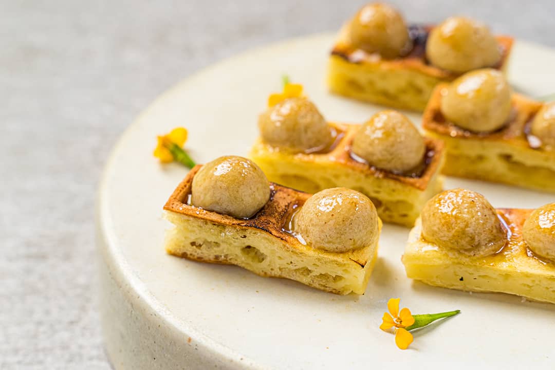 samira-Foie Gras and Mango Waffle